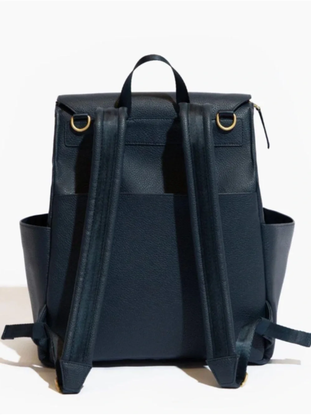 Freshly Picked Navy Baby Backpack with Gold Hardware